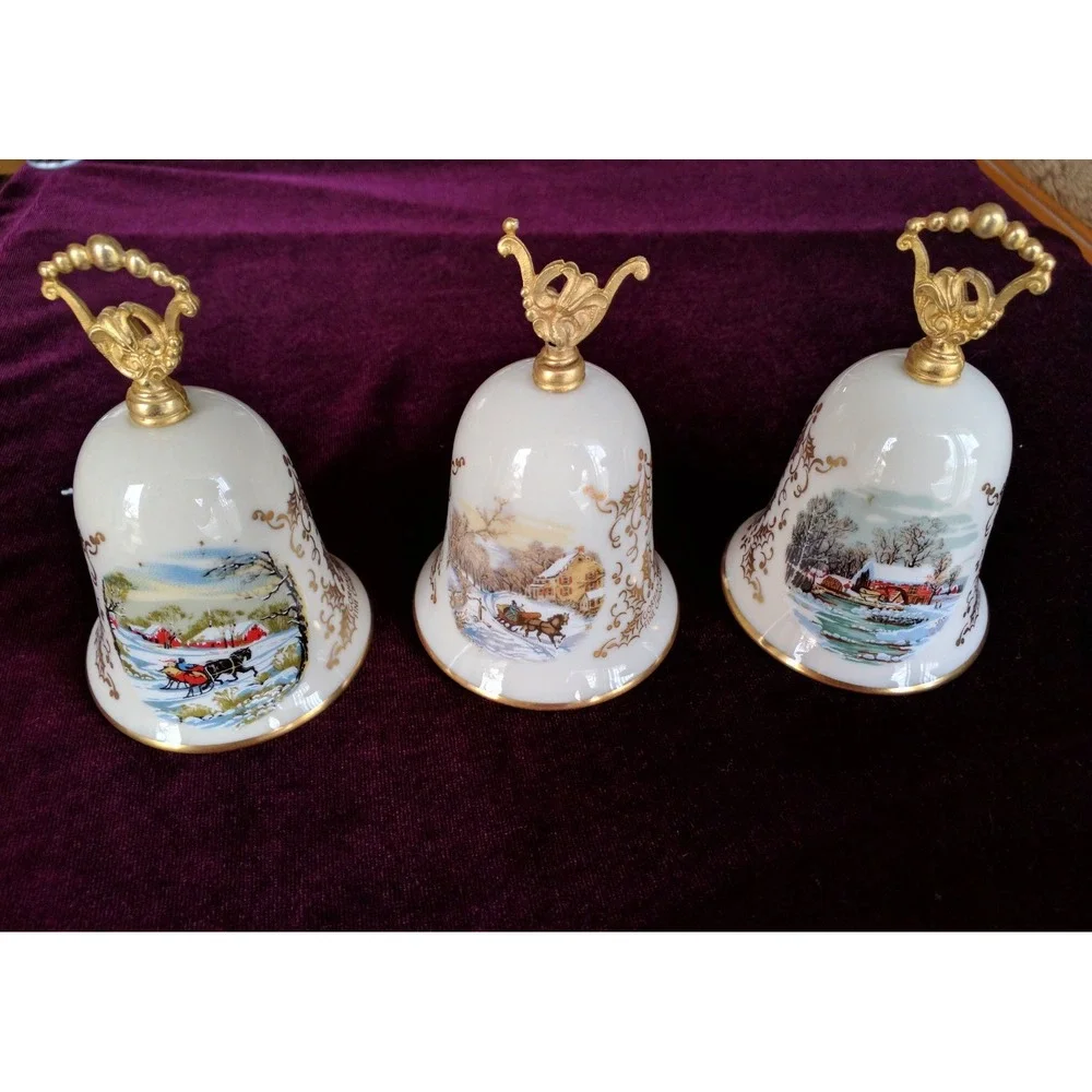 Gorham Noel Set of 3 Bells 1977, 78,79 3 1/2